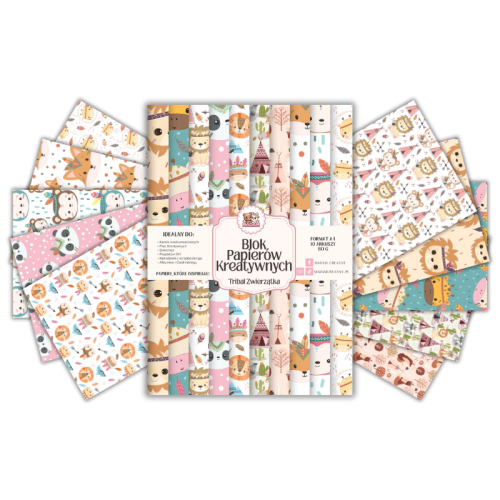 Blok Papierów Kreatywnych Tribal Zwierzątka – do Scrapbookingu i Journalingu MaDam Creative