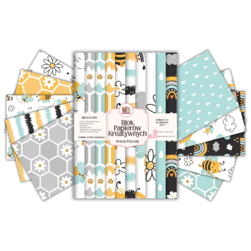 Blok Papierów Kreatywnych Urocze Pszczoły – do Scrapbookingu i Journalingu MaDam Creative