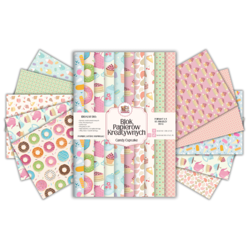 Blok Papierów Kreatywnych Candy Cupcake – do Scrapbookingu i Journalingu MaDam Creative