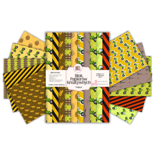 Blok Papierów Kreatywnych Traktor – do Scrapbookingu i Journalingu MaDam Creative
