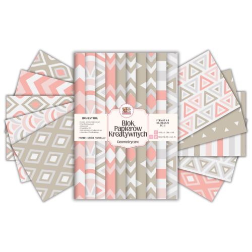 Blok Papierów Kreatywnych Geometryczne – do Scrapbookingu i Journalingu MaDam Creative