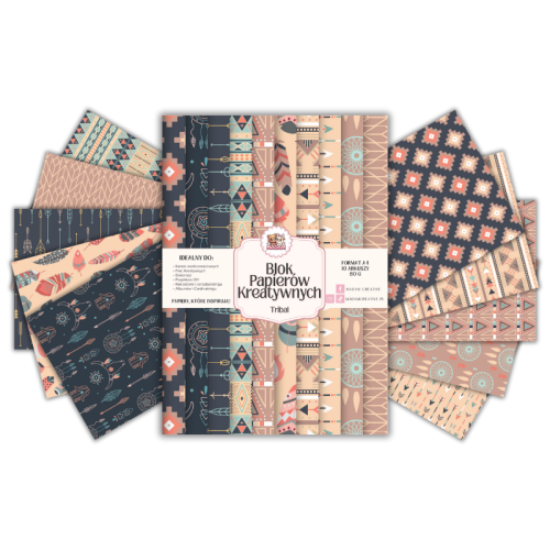 Blok Papierów Kreatywnych Tribal – do Scrapbookingu i Journalingu MaDam Creative