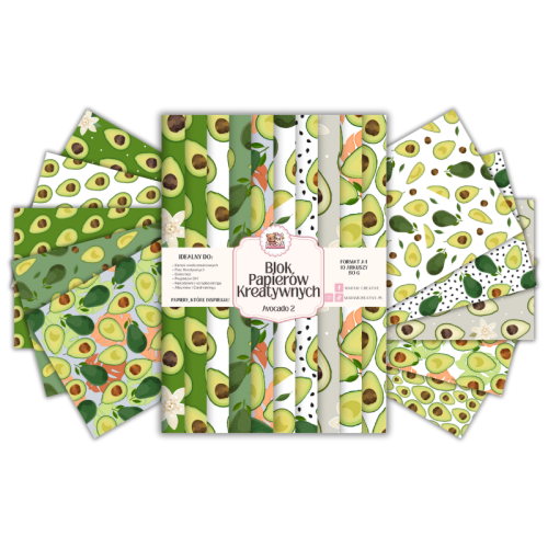 Blok Papierów Kreatywnych Avocado – do Scrapbookingu i Journalingu MaDam Creative