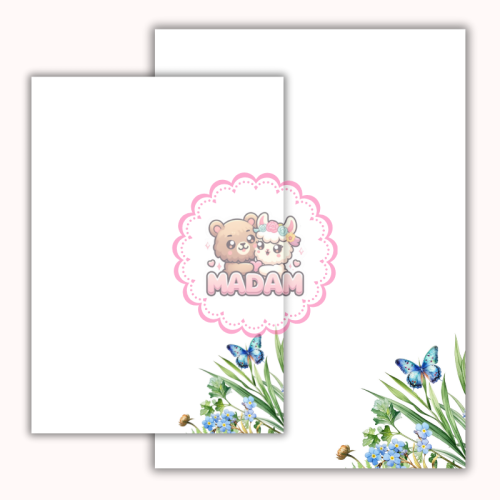 Papeteria ozdobna A4 z kopertami – zestaw Motyl na łące  MaDam Creative