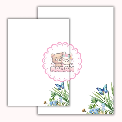 Papeteria ozdobna A4 z kopertami – zestaw Motyl na łące  MaDam Creative