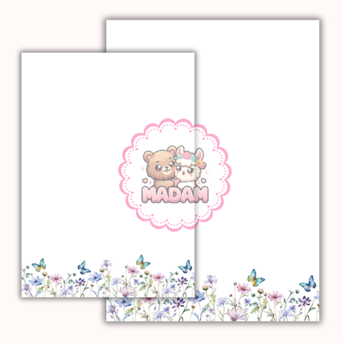 Papeteria ozdobna A4 z kopertami – zestaw Delikatne polne kwiaty MaDam Creative