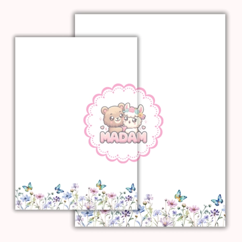 Papeteria ozdobna A4 z kopertami – zestaw Delikatne polne kwiaty MaDam Creative