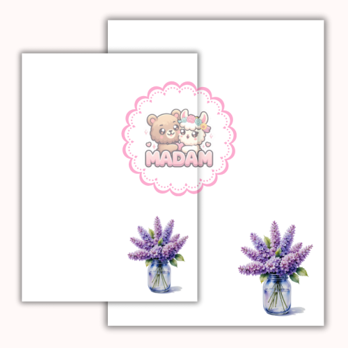 Papeteria ozdobna A4 – papier listowy Bez w wazonie MaDam Creative