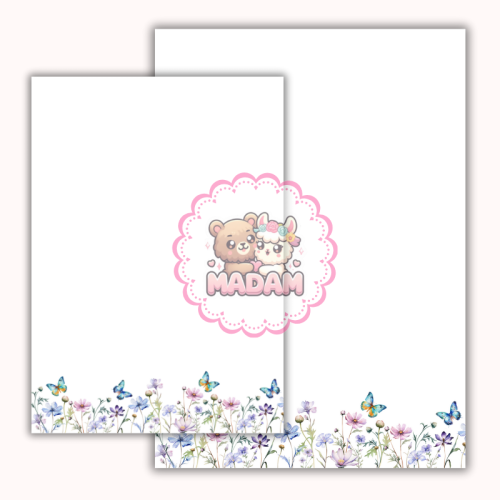 Papeteria ozdobna A4 – papier listowy Delikatne polne kwiaty MaDam Creative