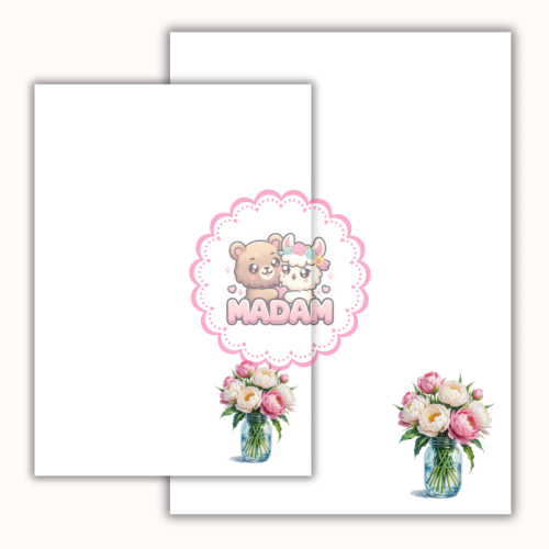 Papeteria ozdobna A4 z kopertami – zestaw Wiosenny bukiet  MaDam Creative