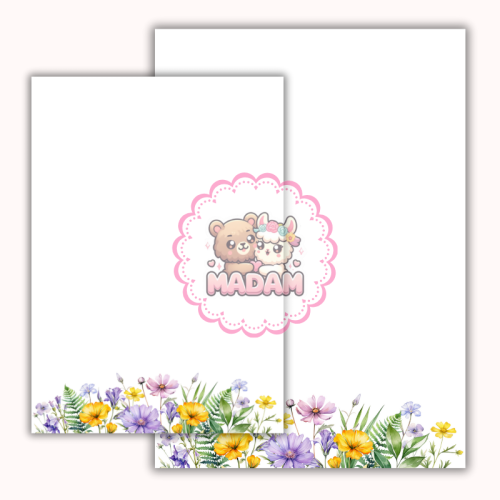 Papeteria ozdobna A4 – papier listowy Kolorowa letnia łąka MaDam Creative