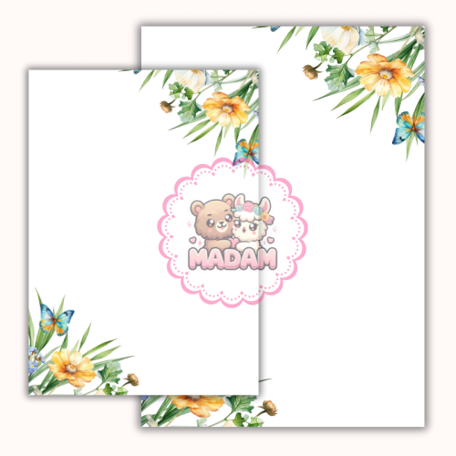 Papeteria ozdobna A4 – papier listowy Letni ogród 2 MaDam Creative