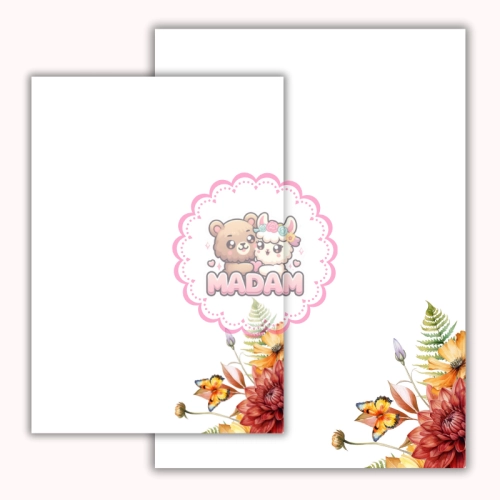 Papeteria ozdobna A4 z kopertami – zestaw Ciepła jesień MaDam Creative