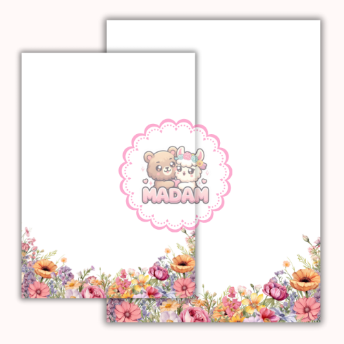 Papeteria ozdobna A4 z kopertami – zestaw Pastelowy ogród MaDam Creative