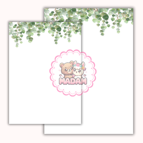 Papeteria ozdobna A4 z kopertami – zestaw Botaniczny minimalizm  MaDam Creative