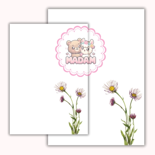 Papeteria ozdobna A4 z kopertami – zestaw Polny kwiat MaDam Creative