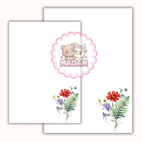 Papeteria ozdobna A4 – papier listowy Polny akcent MaDam Creative
