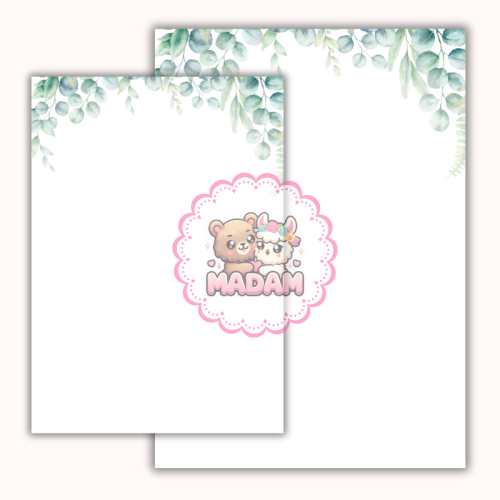 Papeteria ozdobna A4 – papier listowy Botaniczna rama MaDam Creative