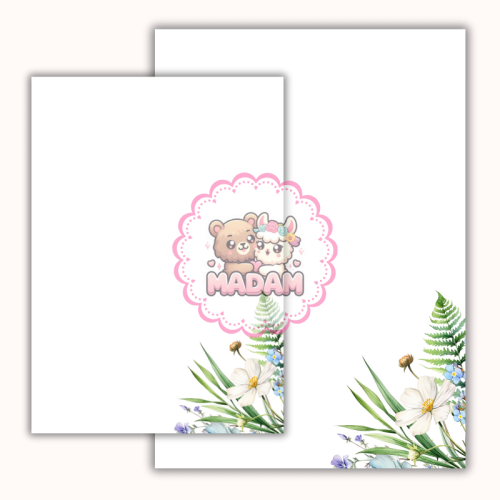 Papeteria ozdobna A4 z kopertami – zestaw Spokojna łąka  MaDam Creative