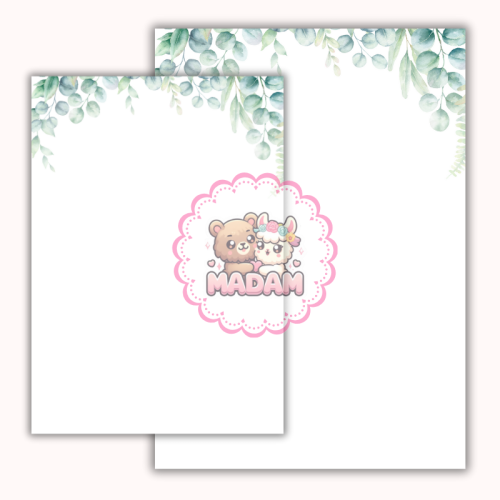 Papeteria ozdobna A4 z kopertami – zestaw Botaniczna rama  MaDam Creative