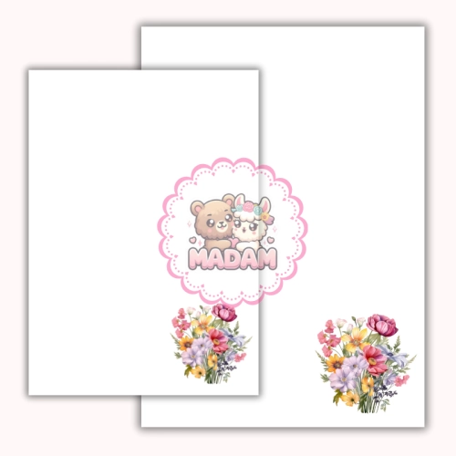 Papeteria ozdobna A4 z kopertami – zestaw Kolorowy bukiet  MaDam Creative