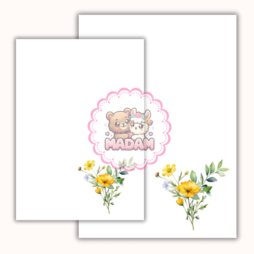 Papeteria ozdobna A4 z kopertami – zestaw Słoneczny bukiet  MaDam Creative