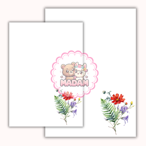 Papeteria ozdobna A4 z kopertami – zestaw Polny akcent  MaDam Creative