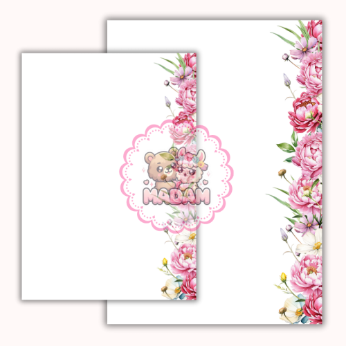 Papeteria ozdobna A4 z kopertami – zestaw Różany ogród MaDam Creative