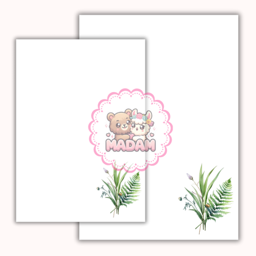 Papeteria ozdobna A4 z kopertami – zestaw Delikatna gałązka  MaDam Creative