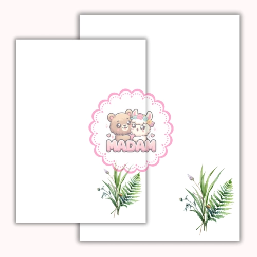 Papeteria ozdobna A4 z kopertami – zestaw Delikatna gałązka  MaDam Creative