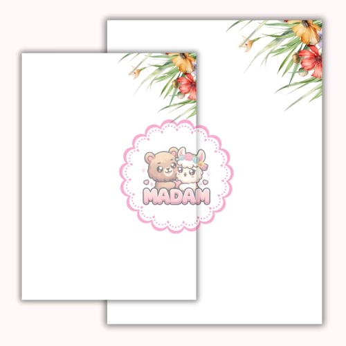 Papeteria ozdobna A4 z kopertami – zestaw Letni narożnik  MaDam Creative