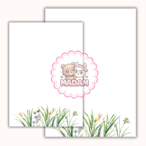 Papeteria ozdobna A4 z kopertami – zestaw Wśród traw  MaDam Creative