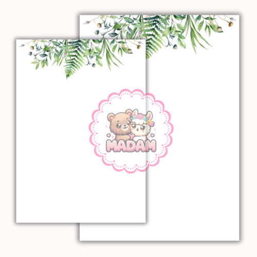 Papeteria ozdobna A4 z kopertami – zestaw Botaniczna świeżość MaDam Creative