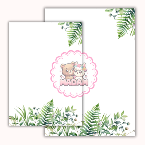 Papeteria ozdobna A4 z kopertami – zestaw Zielona harmonia MaDam Creative