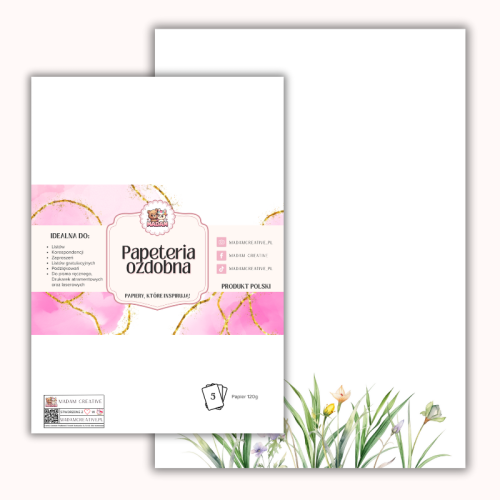 Papeteria ozdobna A4 – papier listowy Wśród traw MaDam Creative
