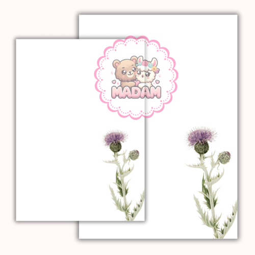 Papeteria ozdobna A4 – papier listowy Polny oset MaDam Creative