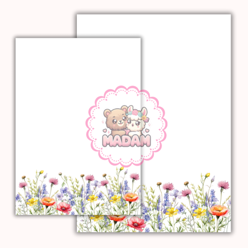 Papeteria ozdobna A4 – papier listowy Letnia łąka MaDam Creative