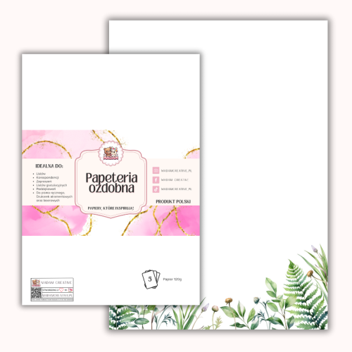 Papeteria ozdobna A4 – papier listowy Leśna łąka MaDam Creative