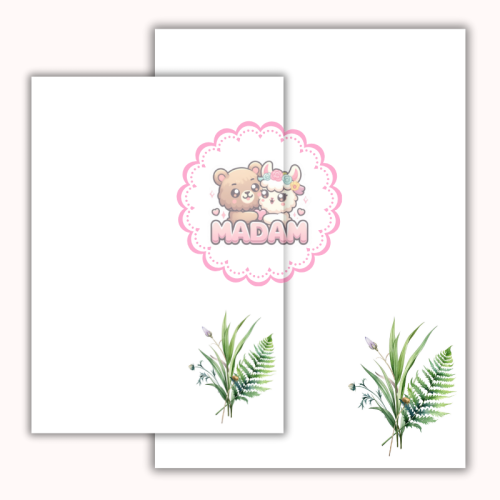 Papeteria ozdobna A4 – papier listowy Delikatna gałązka MaDam Creative