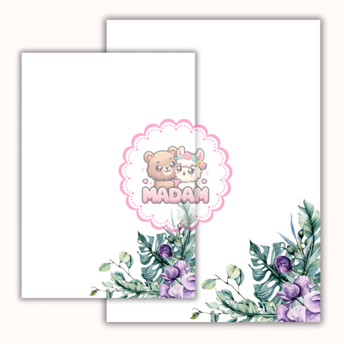 Papeteria ozdobna A4 – papier listowy Romantyczne kwiaty MaDam Creative