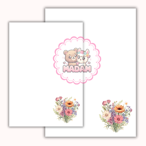 Papeteria ozdobna A4 – papier listowy Pastelowy bukiet MaDam Creative