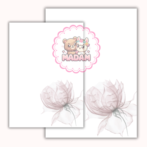 Papeteria ozdobna A4 – papier listowy Płatki ciszy MaDam Creative
