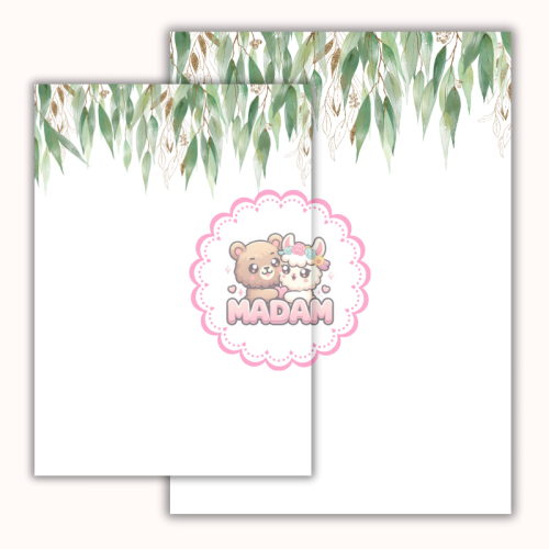 Papeteria ozdobna A4 – papier listowy Zielona kaskada MaDam Creative