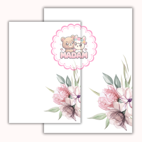 Papeteria ozdobna A4 – papier listowy Pudrowa róża MaDam Creative