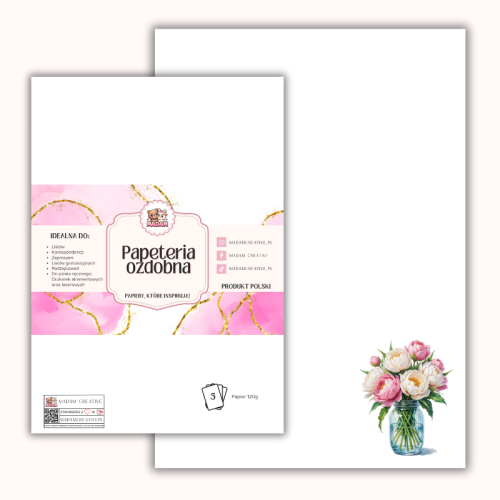 Papeteria ozdobna A4 – papier listowy Wiosenny bukiet MaDam Creative