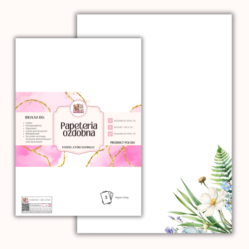 Papeteria ozdobna A4 – papier listowy Spokojna łąka MaDam Creative