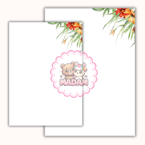 Papeteria ozdobna A4 – papier listowy Letni narożnik MaDam Creative