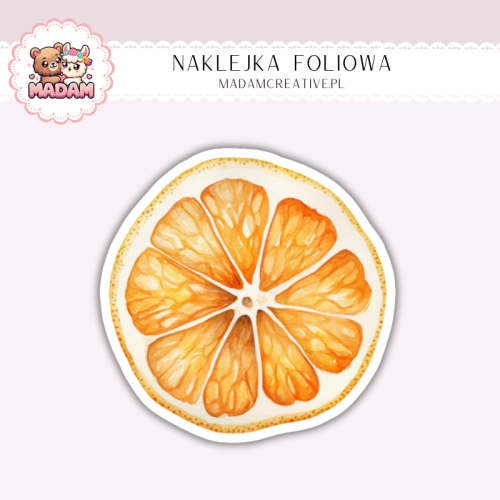 Naklejka foliowa plaster pomarańczy MaDam Creative