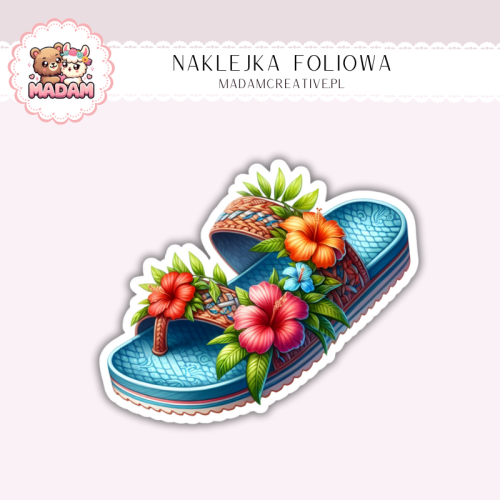 Naklejka foliowa klapki z kwiatami MaDam Creative