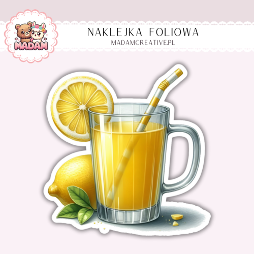 Naklejka foliowa lemoniada cytrynowa MaDam Creative